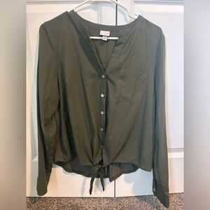 A New Day Dark Green Button-Down Shirt